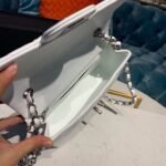 Chanel Small Classic Handbag Silver Hardware White For Women, Women's Bags, Shoulder And Crossbody Bags 7.9in/20cm A01113 - Image 13