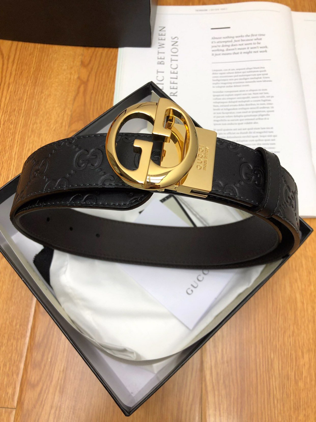92ede822.jpeg Gucci GG Marmont Reversible Belt Black, GC Belt - Image 1