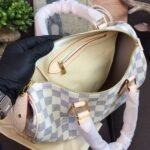 Louis Vuitton Speedy 30 Top Handle Bag 11.8in/ 30cm White/ Multicoloured Damier Azur Canvas Gold Hardware For Women N41370 - Image 8