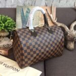 Louis Vuitton Speedy 30 Top Handle Bag 11.8in/ 30cm Brown Damier Ebene Canvas Gold Hardware For Women N41364 - Image 2