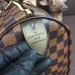 Louis Vuitton Speedy 30 Top Handle Bag 11.8in/ 30cm Brown Damier Ebene Canvas Gold Hardware For Women N41364 - Image 6