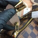 Louis Vuitton Speedy 30 Top Handle Bag 11.8in/ 30cm Brown Damier Ebene Canvas Gold Hardware For Women N41364 - Image 10