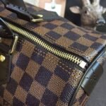Louis Vuitton Speedy 30 Top Handle Bag 11.8in/ 30cm Brown Damier Ebene Canvas Gold Hardware For Women N41364 - Image 9