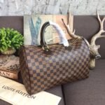 Louis Vuitton Speedy 35 Top Handle Bag 13.8in/ 35cm Brown Damier Ebene Canvas Gold Hardware For Women N41363 - Image 3