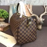 Louis Vuitton Speedy 35 Top Handle Bag 13.8in/ 35cm Brown Damier Ebene Canvas Gold Hardware For Women N41363 - Image 5