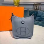 Hermes Mini Evelyne Grey For Women 7in/18cm - Image 2