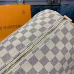 Louis Vuitton Keepall Bandouliere 55 Travel Bag 21.7in/ 55cm Damier Azur Gold Hardware N41429 - Image 8