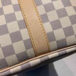 Louis Vuitton Keepall Bandouliere 55 Travel Bag 21.7in/ 55cm Damier Azur Gold Hardware N41429 - Image 9