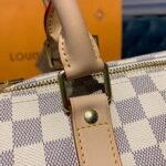 Louis Vuitton Keepall Bandouliere 55 Travel Bag 21.7in/ 55cm Damier Azur Gold Hardware N41429 - Image 15