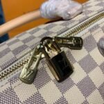 Louis Vuitton Keepall Bandouliere 55 Travel Bag 21.7in/ 55cm Damier Azur Gold Hardware N41429 - Image 18