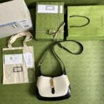 Gucci Jackie 1961 Small Shoulder Bag White With Black 636706 10OBG 9099 - Image 5