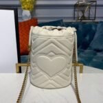 Gucci GG Marmont Mini Bucket Bag White 575163 DTDRT 9022 - Image 9