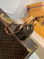 Louis Vuitton Nano Speedy Top Handle Bag 6.3in/ 16cm Brown Monogram Canvas Gold Hardware For Women M81085 - Image 7