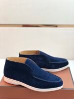 Loro Piana Open Walk Boots Argo Blue Melange For Women - FAE9959 W948 - Image 5