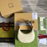 Gucci Marmont Half Moon Shaped Mini Bag White 699514 DTDHT 9022 - Image 6