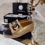 Chanel Espadrilles Rose Gold/Black For Women, Women's Shoes G29762 - Image 13