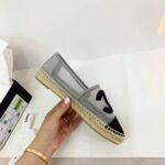 Chanel Espadrilles Grey/Black For Women, Women's Shoes G29762 - Image 6