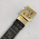 Fendi Belt With Double F Buckle Brown - Image 3
