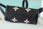 Louis Vuitton Nano Speedy Top Handle Bag 6.3in/ 16cm Black/ Beige Monogram Empreinte Gold Hardware For Women - Image 7