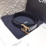 Chanel Belt With Double C Buckle Black With Gold Toned Hardware Women Belt - Image 3