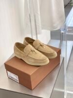 Loro Piana Summer Charms Walk Loafers Sandstone For Women - FAE5444 D044 - Image 5