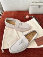 Loro Piana Summer Charms Walk Loafers Powder Pearl For Women - FAE5444 A760 - Image 5