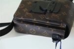 Louis Vuitton S-Lock Vertical Wearable Crossbody Bag Monogram Macassar Black For Men 7.5in/19cm LV M81522 - Image 5