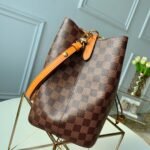 Louis Vuitton NeoNoe MM Bucket Bag Damier Ebene Canvas Safran Yellow N40213 - Image 8