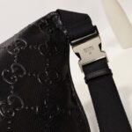 Gucci Embossed Belt Bag Black 645093 1W3CN 1000 - Image 9