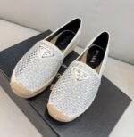 Prada Espadrillas With Crystals White For Women 0.8in/20mm PRD - Image 6