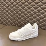 Louis Vuitton Trainer Sneaker Monogram Patent Canvas White Virgil Abloh For Men LV 1A9G53 - Image 8
