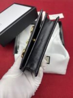 Gucci Horsebit 1955 Card Case Wallet Black Women’s Wallet 11cm/4.3in GG ‎621887 0YK0G 1000 - Image 6