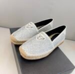 Prada Espadrillas With Crystals White For Women 0.8in/20mm PRD - Image 5