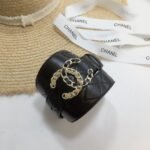 Chanel Quilted Belt With Double C Buckle Black with Gold mix Black Hardware Women Belt - Image 7