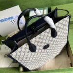 Gucci Tote Bag With Interlocking G Beige And Blue - Image 8