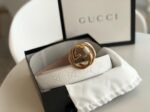 Gucci Signature Belt White GG 370543 - Image 3