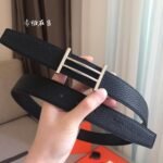Hermes Rider Belt Buckle & Reversible Strap Black - Image 5