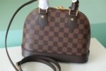 Louis Vuitton Alma BB Top Handle Bag 9.3in/ 23.6cm Brown Gold Hardware For Women - Image 9