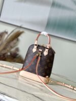 Louis Vuitton Alma Top Handle Bag 7.9in/ 20cm Brown Gold Hardware For Women M47132 - Image 6