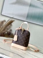 Louis Vuitton Alma Top Handle Bag 7.9in/ 20cm Brown Gold Hardware For Women M47132 - Image 4