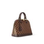 Louis Vuitton Alma PM Top Handle Bag 12.6in/ 32cm Brown Gold Hardware For Women N53151 - Image 6