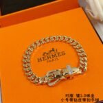 Hermes Gourmette Beaded Bracelet Gold For Women - Image 3