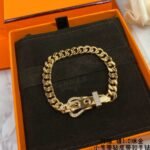 Hermes Gourmette Beaded Bracelet Gold For Women - Image 2