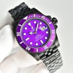 Rolex Watch Blaken Daytona Submariner Purple Dial And Bezel Edition 40mm - Image 2