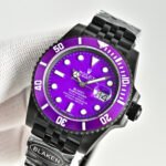 Rolex Watch Blaken Daytona Submariner Purple Dial And Bezel Edition 40mm - Image 4