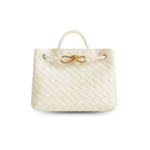 Bottega Veneta Andiamo Small Top Handle Bag Sea Salt 9.8in/ 25cm Gold Hardware For Women 766014VCPP19211