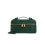 Bottega Veneta Bang Bang Vanity Case 9.1in/ 23cm Emerald Green Gold Hardware For Women 789109V3IV13049