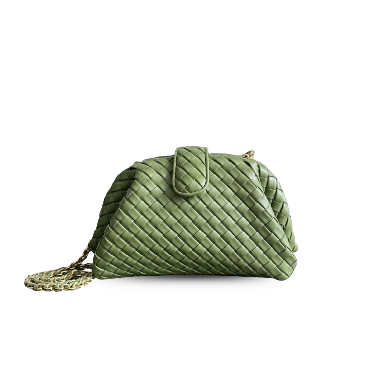 Bottega-Veneta-Lauren-1980-Small-Crossbody-Bag-10.6in-27cm-Matcha-For-Women.png Bottega Veneta Lauren 1980 Small Crossbody Bag 10.6in/ 27cm Matcha Gold Hardware For Women - Image 1