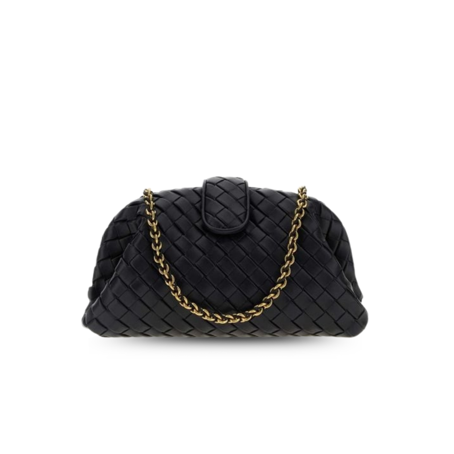 Bottega-Veneta-Lauren-1980-Small-Shoulder-Bag-10.6in-27cm-Black-Gold-Hardware-For-Women-1.png Bottega Veneta Lauren 1980 Small Shoulder Bag 10.6in/ 27cm Black Gold Hardware For Women - Image 1