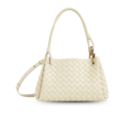 Bottega Veneta Parachute Medium Shoulder Bag 11.6in/ 29.5cm Sea Salt Gold Hardware For Women 835921VCPPT9195